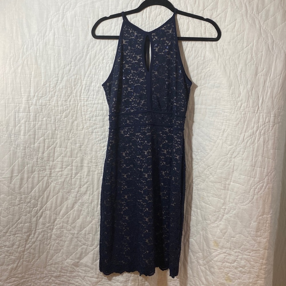 Stunning navy fitted cocktail dress